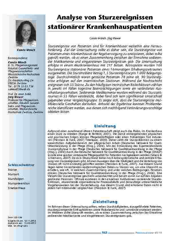 [doc_201283] Analyse von Sturzereignissen stationärer Krankenhauspatienten