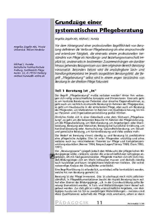 [doc_201111] Grundzüge einer systematischen Pflegeberatung