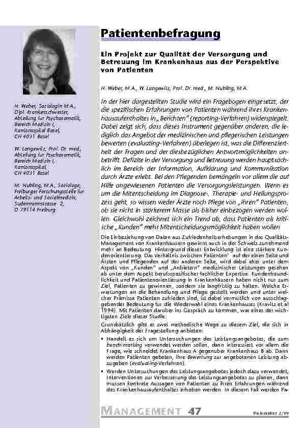 Patientenbefragung