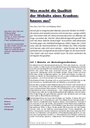 Was macht die Qualität der Website eines Krankenhauses aus?