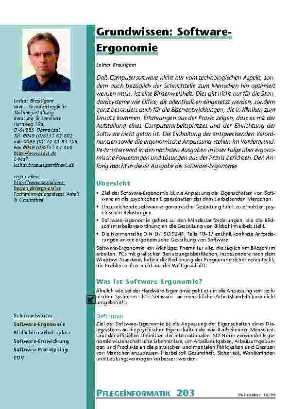 Grundwissen: Software-Ergonomie