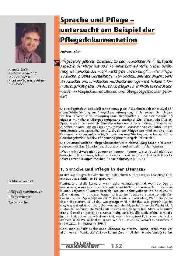 [doc_200985] Sprache und Pflege – untersucht am Beispiel der Pflegedokumentation