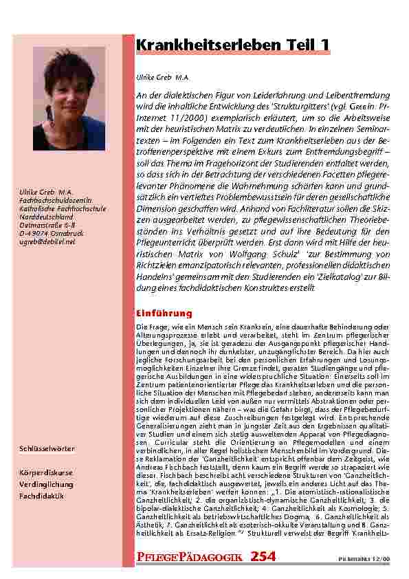Krankheitserleben Teil 1