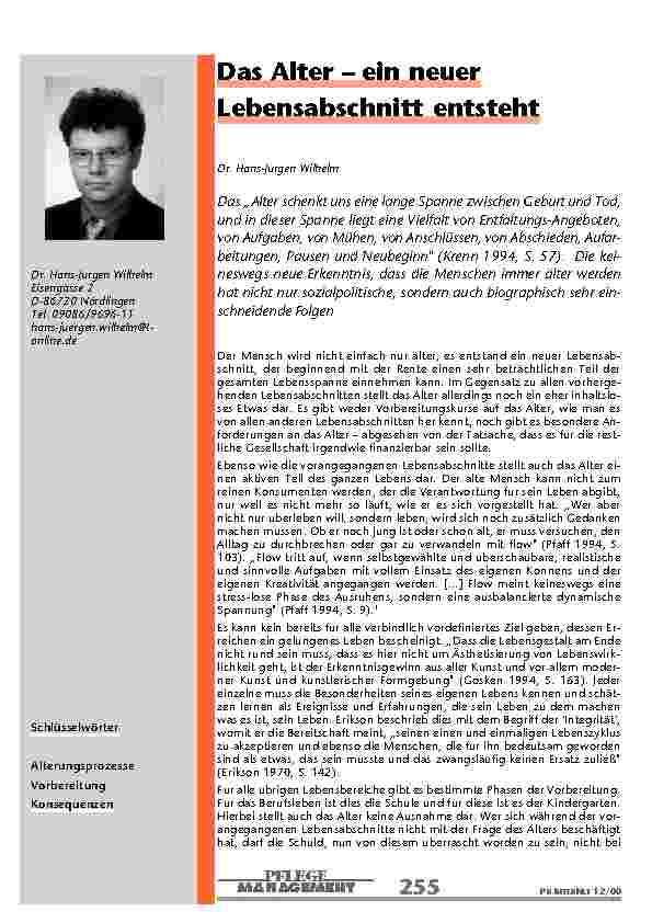 [doc_200943] Das Alter – ein neuer Lebensabschnitt entsteht