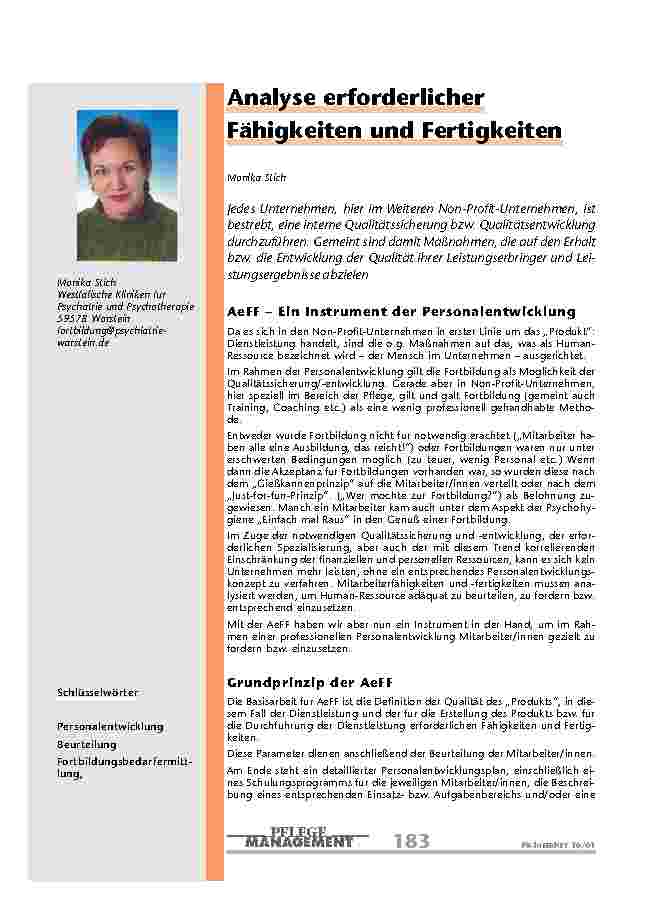 [doc_200881] Analyse erforderlicher Fähigkeiten und Fertigkeiten