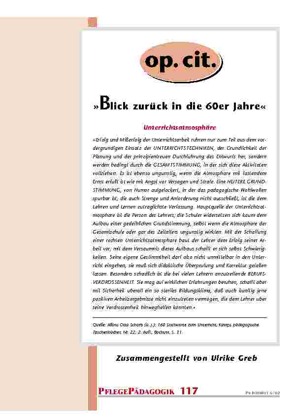 Die Sandwich-Konzeption – eine integrierende Unterrichtsform