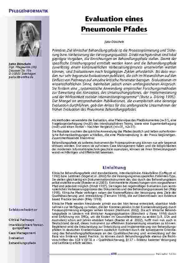 [doc_200603] Evaluation einesPneumonie Pfades