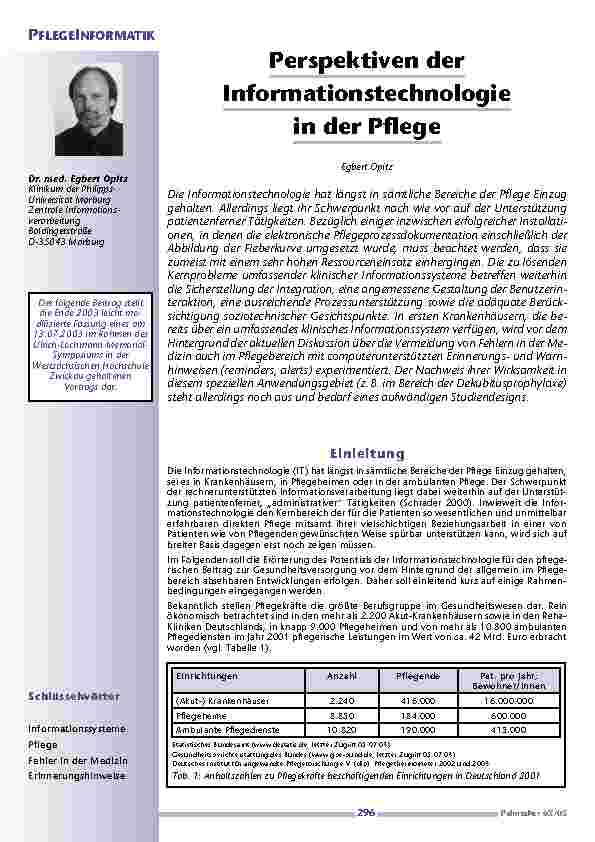 [doc_200564] Perspektiven der Informationstechnologie in der Pflege