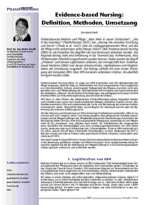 [doc_200545] Evidence-based Nursing: Definition, Methoden, Umsetzung
