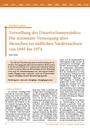 Vorstellung des Dissertationsprojekts: Die stationäre Versorgung alter Menschen im südlichen Niedersachsen von 1945 bis 1974