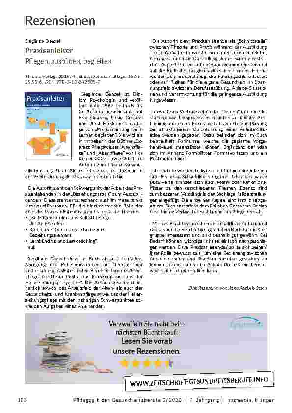 [doc_203467] Praxisanleiter: Pflegen, ausbilden, begleiten