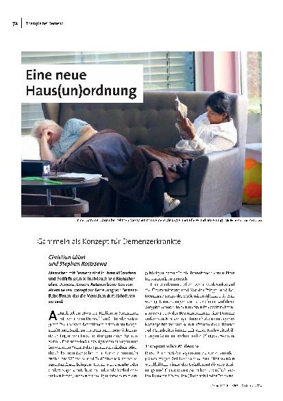 [doc_318285] Eine neue Haus(un)ordnung: Gammeln als Konzept für Demenzerkrankte