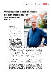 Versorgungssicherheit durch Selbsthilfestrukturen