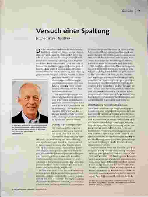 [doc_206288] Versuch einer Spaltung: Impfen in der Apotheke