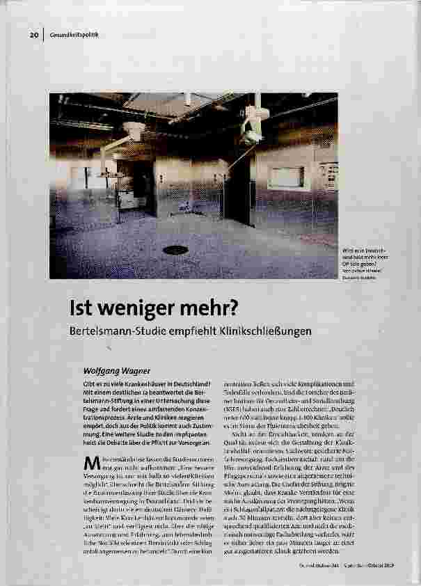 Ist weniger mehr?