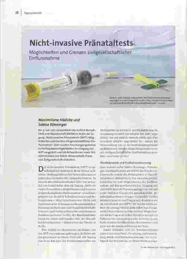 Nicht-invasive Pränataltests
