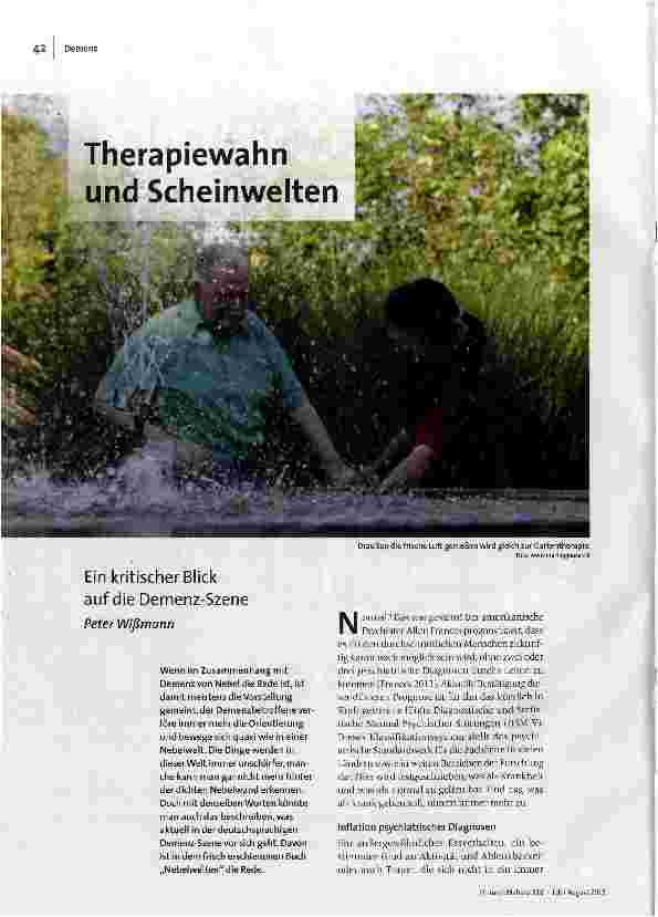 Therapiewahn und Scheinwelten