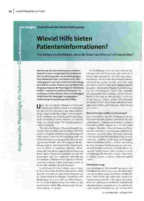 [doc_143828] Wieviel Hilfe bieten Patienteninformationen?