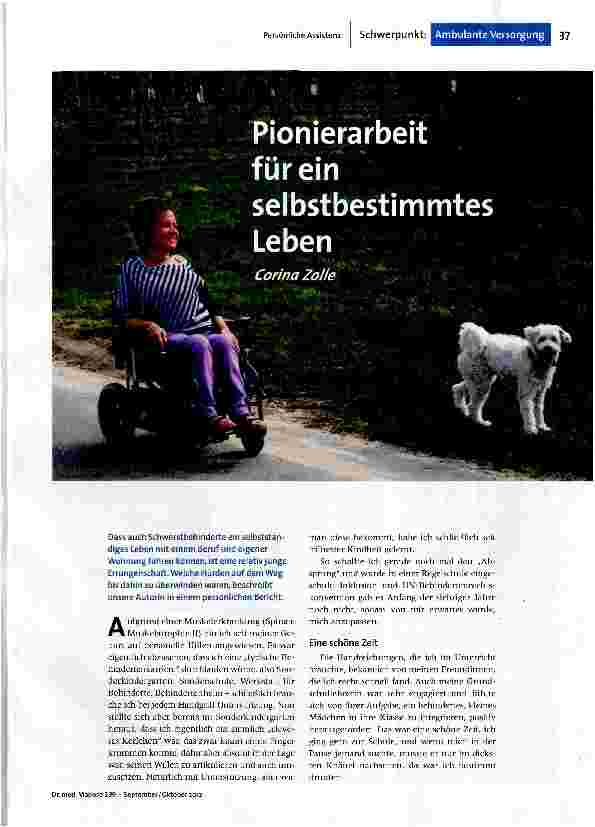 [doc_136937] Pionierarbeit für ein selbstbestimmtes Leben