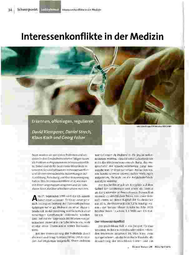 [doc_132187] Interessenkonflikte in der Medizin