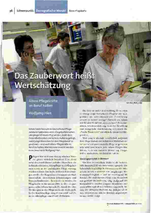 Das Zauberwort heißt Wertschätzung