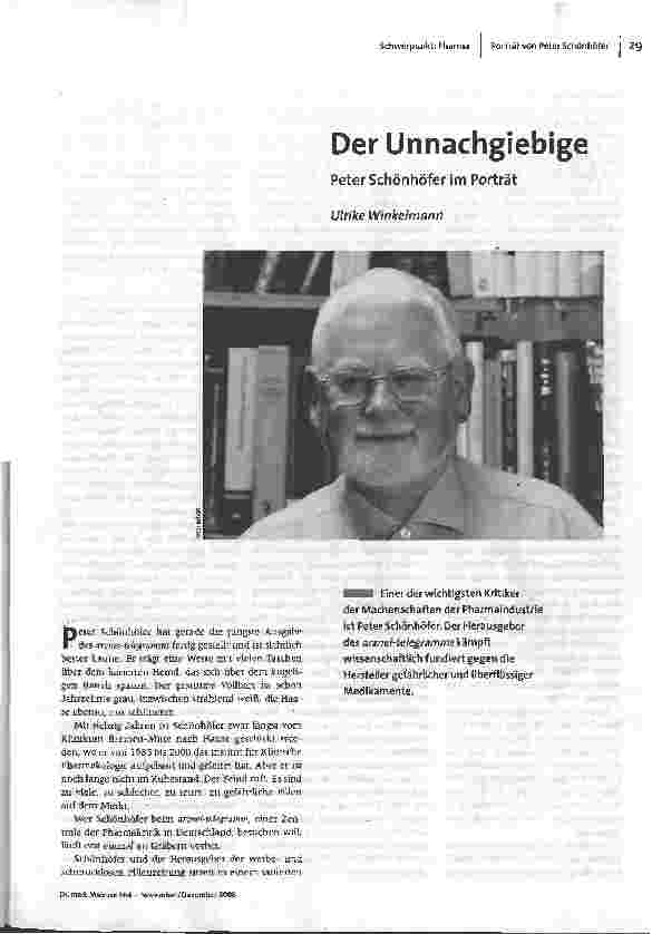 [doc_95114] Der Unnachgiebige - Peter Schönhöfer im Porträt