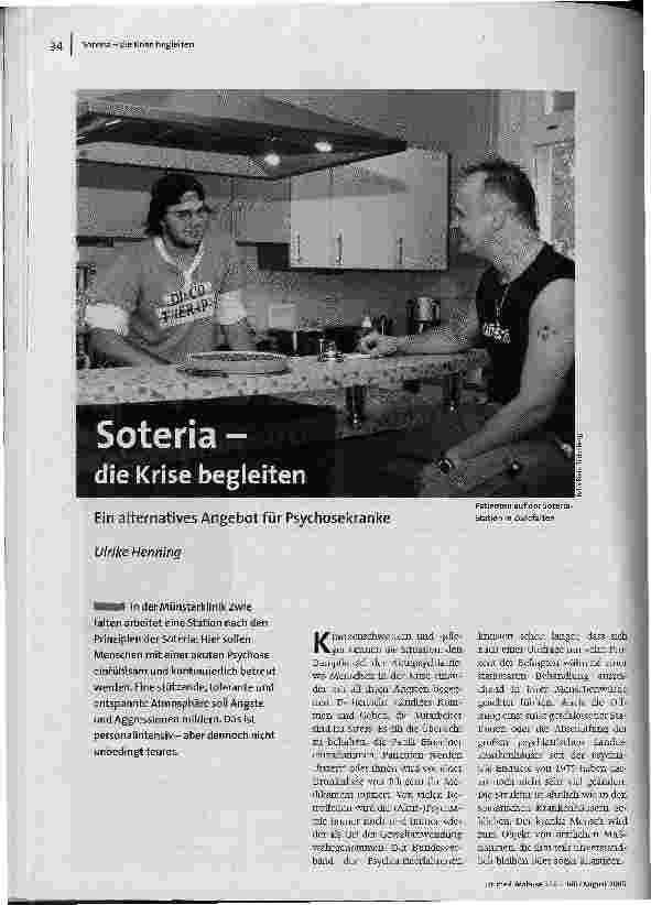 [doc_86037] Soteria-die Krise begleitenEin alternatives Angebot für Psychosekranke