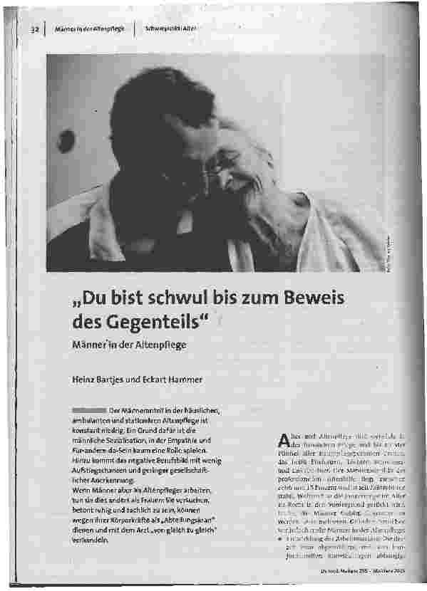 [doc_85473] Du bist schwul bis zum Beweis des GegenteilsMänner in der Altenpflege