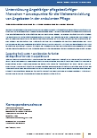 [doc_207758] Unterstützung Angehöriger pflegebedürftiger Menschen – Ansatzpunkte für die Weiterentwicklung von Angeboten in der ambulanten Pflege