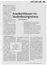 Krankenhäuser im Veränderungsstress
