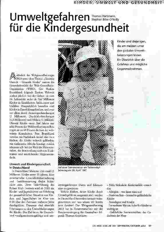 [doc_68889] Umweltgefahren für die Kindergesundheit