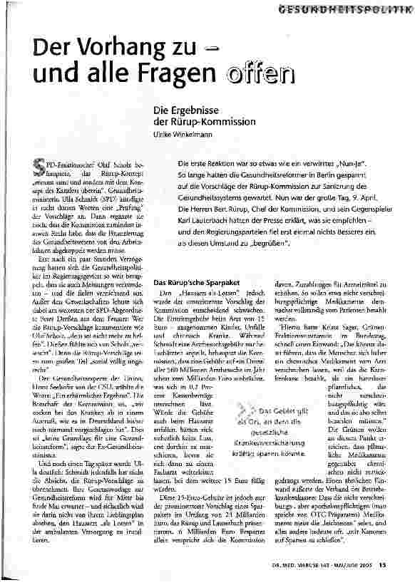 [doc_67359] Der Vorhang zu - und alle Fragen offen