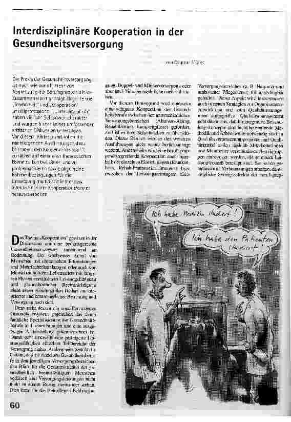 [doc_54111] Interdisziplinäre Kooperation in der Gesundheitsversorgung