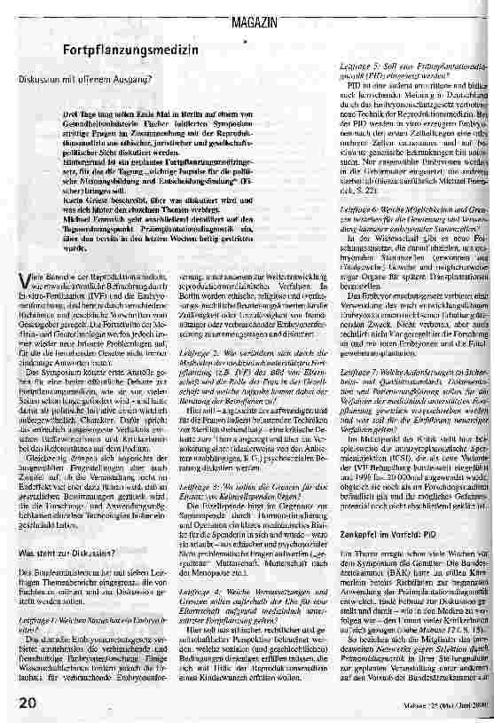 [doc_53493] Fortpflanzungsmedizin Diskussion mit offenem Ausgang?