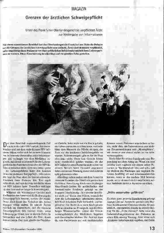 [doc_51523] Grenzen der ärztlichen Schweigepflicht