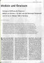 Medizin und Gewissen Vortrag zur Eröffnung des Kongresses Medizin und Gewissen - 50 Jahre nach dem Nürnberger Ärzteprozeß vom 25. bis 27. Oktober 1996 in Nürnberg