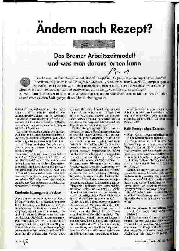 [doc_33256] Ändern nach Rezept? Das Bremer Arbeitszeitmodell und was man daraus lernen kann