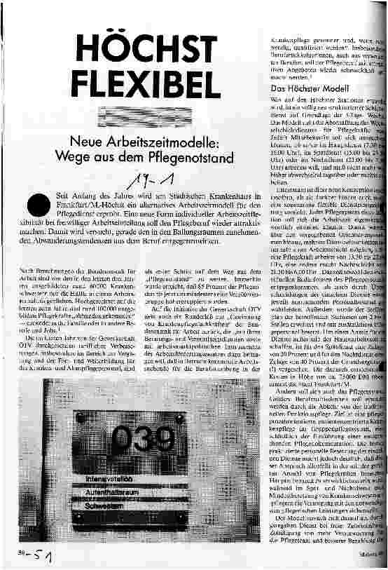 [doc_23395] Höchst flexibel Neue Arbeitsmodelle: Wege aus dem Pflegenotstand