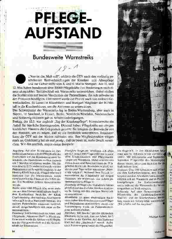 [doc_20896] Pflegeaufstand Bundesweite Warnstreiks