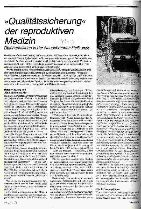 [doc_18233] Qualitätssicherung der reproduktiven Medizin