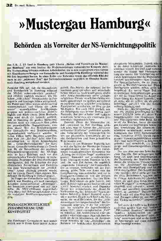 [doc_11115] Mustergau Hamburg Behörden als Vorreiter der NS-Vernichtungspolitik