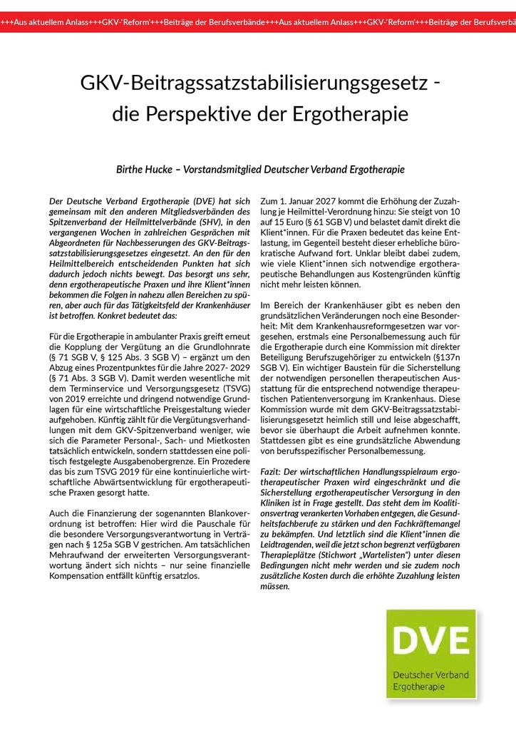 [doc_772499] GKV-Beitragssatzstabilisierungsgesetz – die Perspektive der Ergotherapie – Zeitschrift für alle Gesundheitsberufe