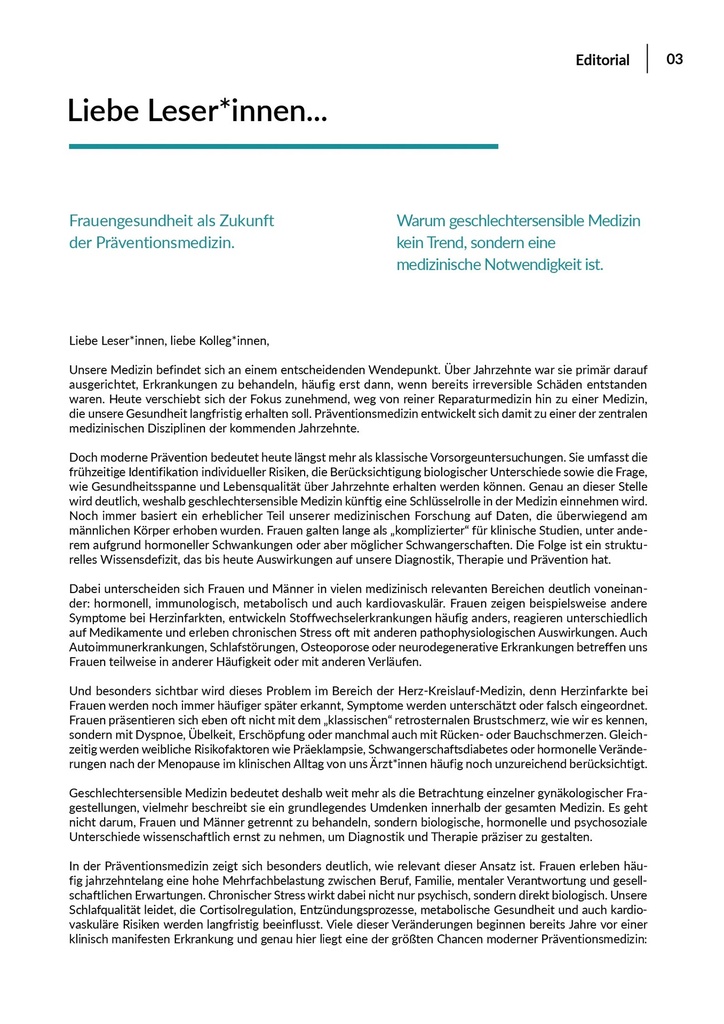 [doc_772495] Editorial: Frauengesundheit als Zukunft – Zeitschrift für alle Gesundheitsberufe