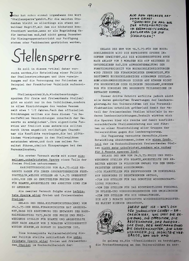 Jeder hat schon einmal irgendwann das Wort Stellensperre – Zeitschrift für alle Gesundheitsberufe